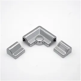 WITEN&NOCK Schwallprofil-Set mit Endstücke und Eckverbinder 90° Chrom