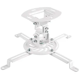 Logilink BP0057 Beamer-Deckenhalterung Deckenhalter, Höhenverstellbar, Neigbar, Schwenkbar Boden-/Deckenabstand (max.): 150 mm Weiß