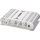 Mini Verstärker,Asudaro Heim Audio Musik Stereo HiFi Endstufe Mini-Verstärker Mit 2.1 Kanal Bass Subwoofer Ausgang 12v-24v 2x20w+40w Mini Digital Endstufe Platine Bass Und Treble Tuner Weiß