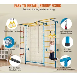 Vevor Klettergerüst für Kleinkinder 7-in-1 Mehrfarbig