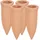 Relaxdays Tonspitzen Bewässerung 4er Set Gießhilfe für 1,5 l PET Flaschen HBT 15 x 5,5 x 5 cm terracotta
