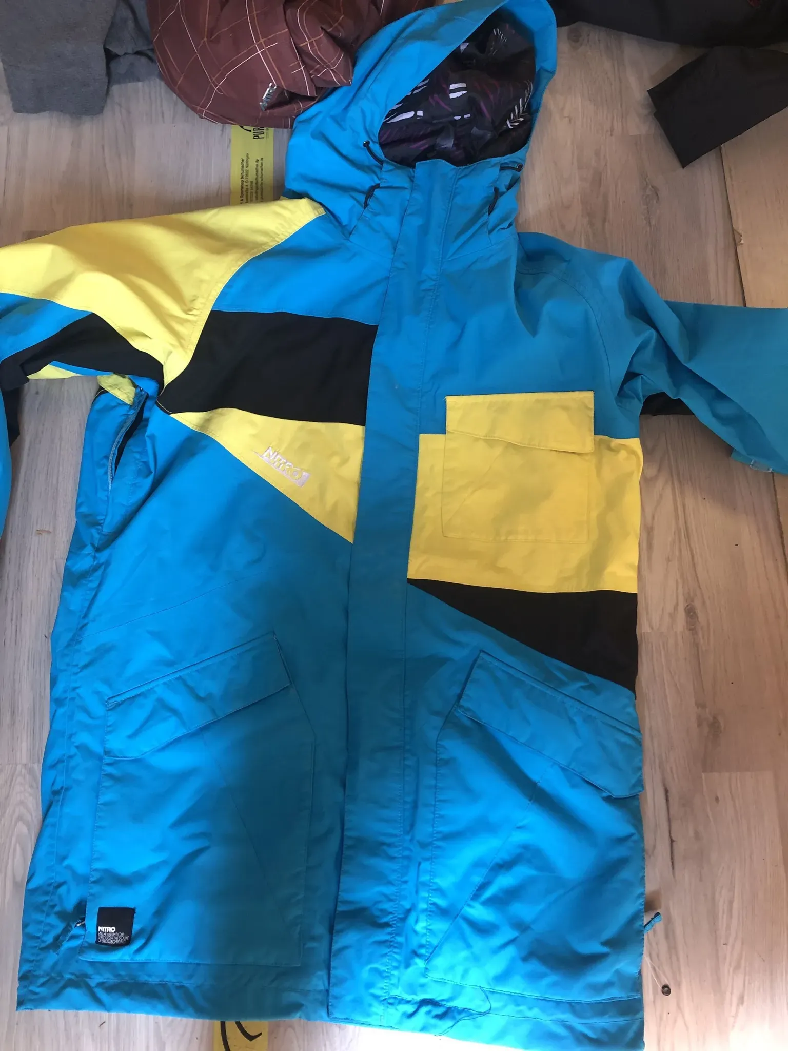 Nitro Blue-Yellow-Black Snowboardjacke Jacket jacke snowboard, Konfiguration: L