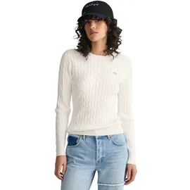 GANT Damen STRETCH COTTON CABLE C-Neck
