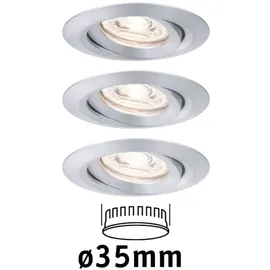 Paulmann Nova mini Coin 3er Set rund schwenkbar 3x4W Alu gedreht