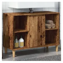 vidaXL Badschrank Altholz-Optik 80x33x60 cm braun