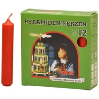 Knox Pyramidenkerzen rot 12 Stk.