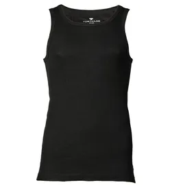 Tom Tailor Herren Tanktop, Vorteilspack - Unterhemd, Garron S, einfarbig Schwarz L