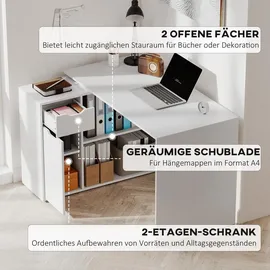 Homcom Eckschreibtisch Spanplatte