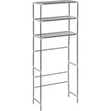 vidaXL Waschmaschinenregal 3 Ablagen Silbern 69x28x169 cm