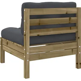 vidaXL Garten-Sofagarnitur 7-tlg. Kiefernholz imprägniert braun
