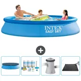 Intex Easy Set Schwimmbecken rund – 305x61 cm – Zubehör CB4 Blau No Size