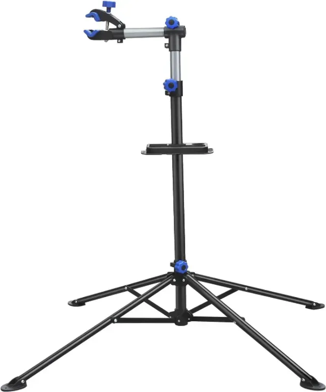 Yaheetech Klappbarer Einstellbarer Fahrrad-Reparaturständer Rack Mechaniker Schwarz