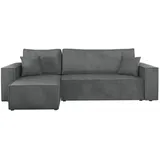 Mirjan24 Ecksofa Dunkelgrau, Textil, 5-Sitzer, L-Form,L-Form, 244x145 cm, Wohnzimmer, Sofas & Couches, Wohnlandschaften, Ecksofas