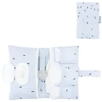 KIKKABOO Windeltasche Bear with me Wickeltasche, Selbstverschluss, Baumwolle blau