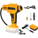 20v Akku-luftkompressor, 150 Psi, Mit Digitalem Manometer Und 12v-adapter, Wiederaufladbarer Akku — (schwarz)