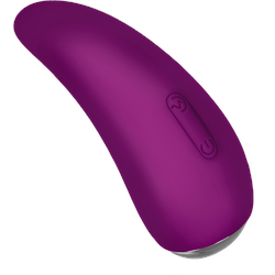 Zungenförmiger Auflegevibrator aus Silikon, 9 cm, lila