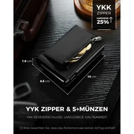 luxuskollektion DODENSHA MagSnap Geldbörse Herren schwarz