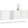 Vladon Cuba 182 x 53 x 35 cm Weiß matt / Schwarz matt