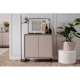 Livetastic Arona 90 x 90 x 38 cm Beige / Schwarz