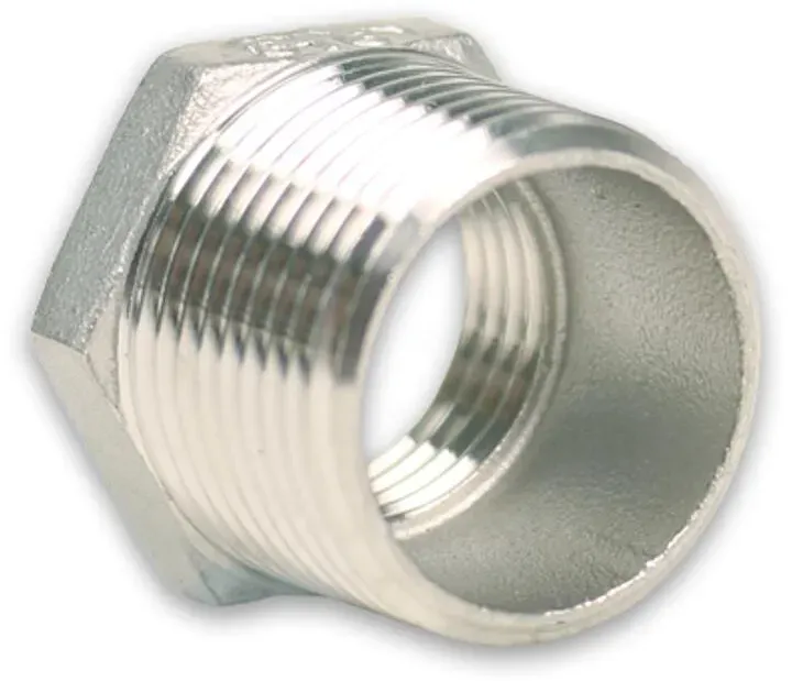 Edelstahl Gewindefitting Reduzierstück Werkstoff V4A (IG-AG) (Ausführung: 3/4''AG - 3/8''IG)