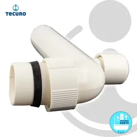 tecuro Abgangsbogen Ø 40 mm mit Rohrbelüfter Kunststoff weiß