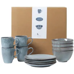 Broste Copenhagen - Nordic Sea Geschirr Frühstücksset, 4 Personen (12-tlg.)