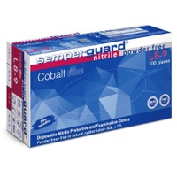 Semperguard® Cobalt blue Nitrilhandschuhe blau, puderfrei 3000014272 , 1 Packung = 100 Stück, Größe L (8-9)