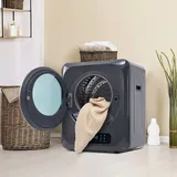 Kompakter Wäschetrockner Mit Abluftanschluss 3 Kg/4 Kg – 850 W – Edelstahl-wäschetrockner Mit Led-display Und 6 Programmen – Grau