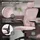 ML-Design Bürostuhl ergonomisch, Rosa aus Mesh, mit Verstellbarer Kopfstütze, Armlehnen, Lendenwirbelstütze, Wippfunktion,