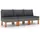 vidaXL Mittelsofas 3 Stk. Lounge grau