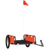 vidaXL Fahrradanhänger Orange Oxford-Gewebe und Eisen