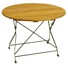 DEGAMO BAD TÖLZ Gartentisch Ø 100 x 72 cm grün/braun