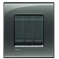 BTicino Livinglight placca 4 module londonshow smoke LNA4804KF