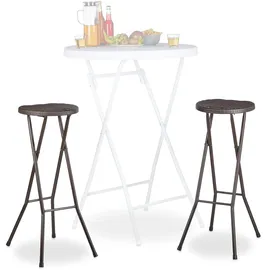 Relaxdays Barhocker klappbar 29 x 32,5 x 80 cm Braun