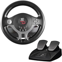 Subsonic Superdrive - Lenkrad Driving Wheel SV200 (PS3, Xbox PC, PS4 Switch Gaming Controller, Grau, Schwarz,