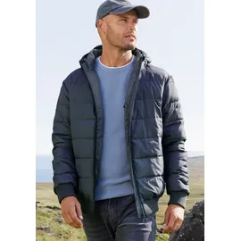 John Devin Steppjacke Outdoorjacke mit Strickbündchen blau M (48/50)