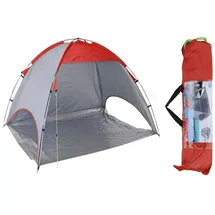 Redcliff Probeach Strandzelt Rot und Grau 220x120x115 cm - Rot