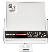 Beter 14311 Make-up-Spiegel Freistehend Quadratisch Edelstahl