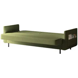 e-meubles Möblo Schlafsofa Grün, Holzwerkstoff, 3-Sitzer, 221x87x84 cm, Wohnzimmer - Couches, Schlafsofas
