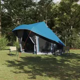vidaXL Familienzelt Tipi Blau 10-Personen wasserdicht