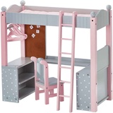 Teamson Kids Puppen-Etagenbett Schreibtisch Puppenzubehör Spielzeug Olivias World TD-0204AG