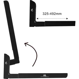 Maclean Brackets Universal Mikrowellenhalterung MC-915 schwarz