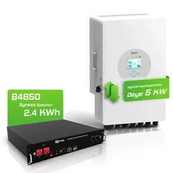 Deye SUN-5K-SG04LP3-EU 5 kW Hybrid-Wechselrichter & 2,4 kWh Batteriespeicher Dyness B4850
