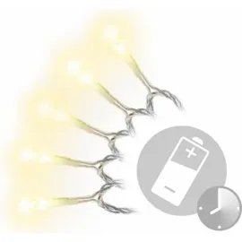 Nipach LED-Lichterkette 10 m warmweiß transparentes Kabel