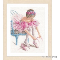 Lanarte PN-0171419 Kreuzstichset Ballerina, Zahlmuster Zählmusterpackung, Baumwolle, mehrfarbig, 27
