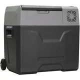 Tragbare Kühl-/gefrierbox, Kompressorkühler, Elektrische Kühlbox, Kühlleistung -20 °c, 50 L, 12 V Und 230 V, Zigarettenanzünderstecker + Adapter Inklusive, Grau/schwarz