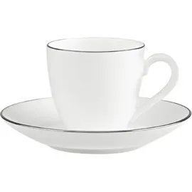 Villeroy & Boch Espressotasse mit Untertasse 0,06 l Weiß 2 St.