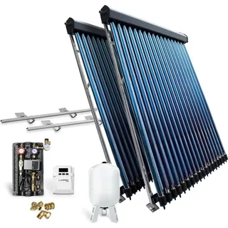 Feuer-Anker Röhrenkollektor Solarpaket Vakuumröhrenkollektor HP22-2 7,22 m2 Flachdach Solar