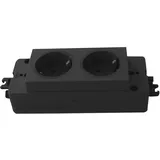 EVOline Steckdosenleiste 2-fach Schwarz 2 St.