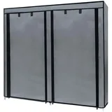 Intirilife Faltschrank, Grau, Textil, 30x115x116 cm, Schlafzimmer, Kleiderschränke, Stoffschrank